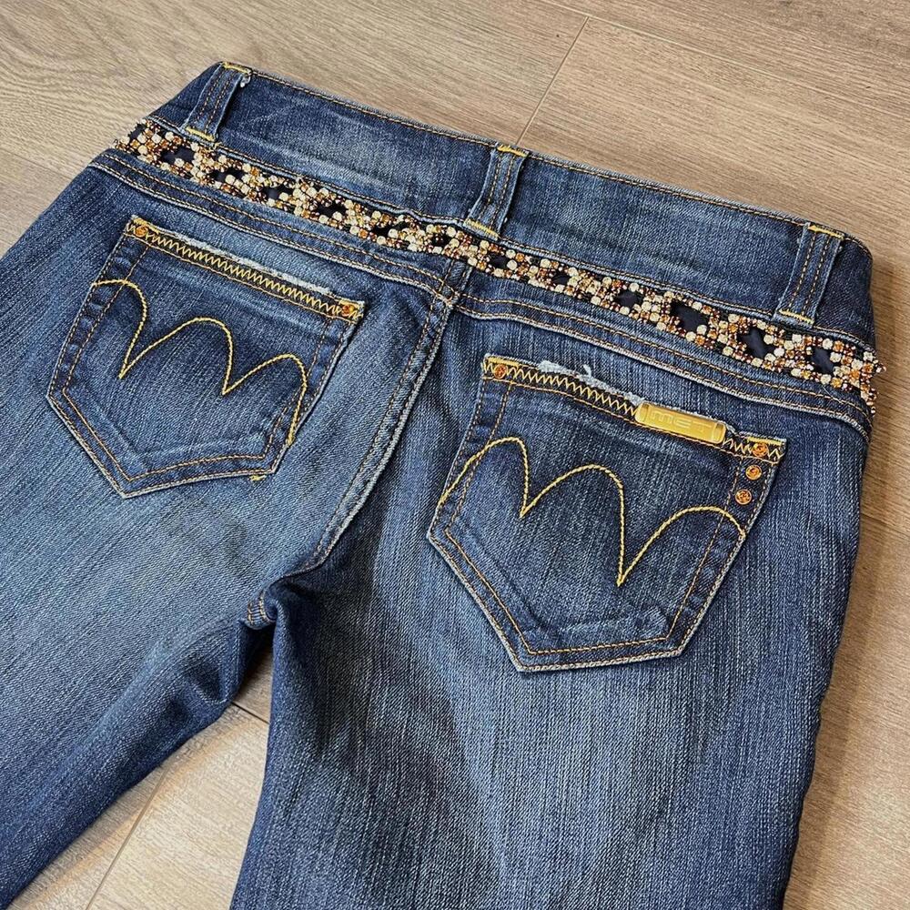 Rhinestone Low Rise Skinny Jeans